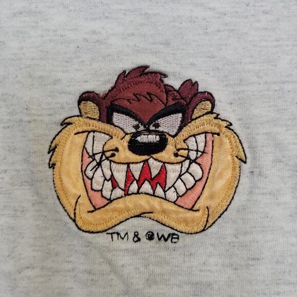Vintage 80s Taz-Mania Mesh Hooded Shirt Small 17x24 Cropped - Picture 11 of 13